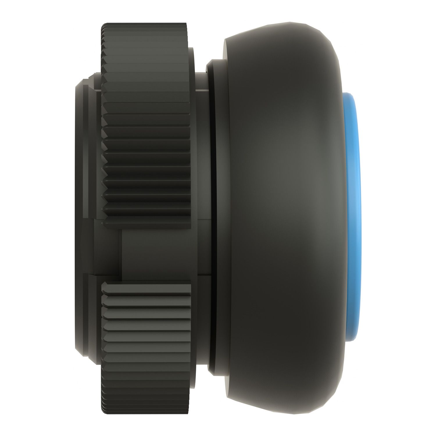 Picture of Head for push button, Harmony XAC, plastic, blue, booted, spring return