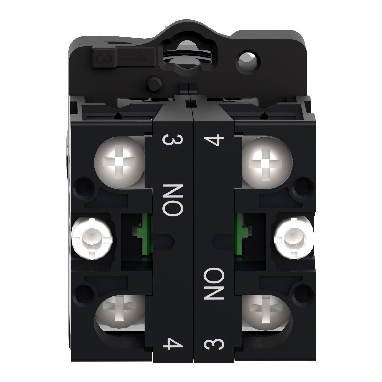 Picture of Complete selector switch, Easy Harmony XA2, plastic, black, 22mm, key 455, 3 positions, key withdrawal in any position, stay put, 2NO