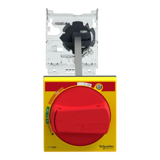 Picture of Extended rotary handle kit, TeSys GV2, TeSys Deca, IP54, red handle, with trip indication, for GV2L-GV2P