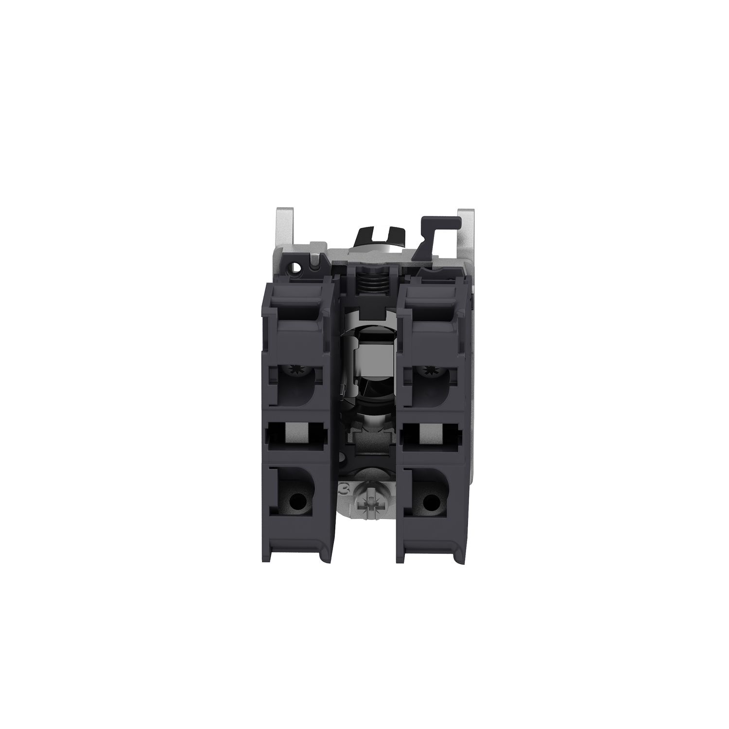 Picture of Selector switch, Harmony XB4 - ATEX D, metal, 22mm, 3 positions, black standard handle, stay put, screw clamp terminals, 2NO