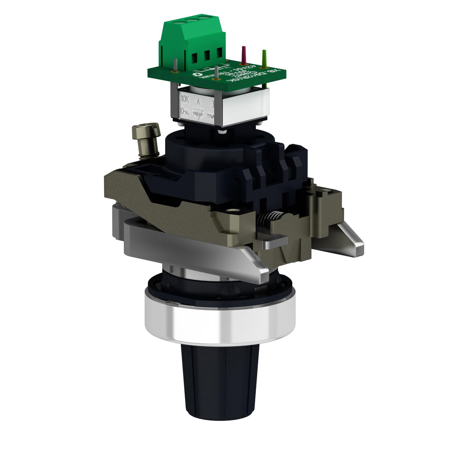 Picture of Complete potentiometer, Harmony XB4, metal, 22mm, 1K