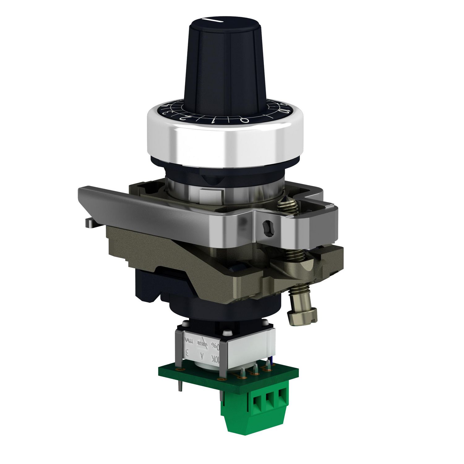 Picture of Complete potentiometer, Harmony XB4, metal, 22mm, 10K