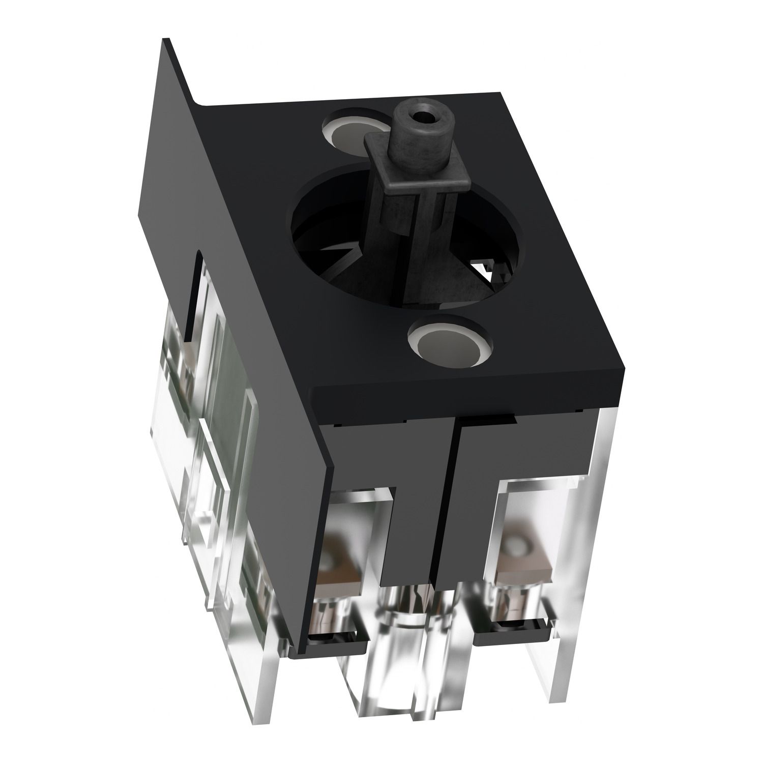 Picture of Single contact block, Harmony XAC, spring return, 2 speed, spring return, front mounting, 2NO