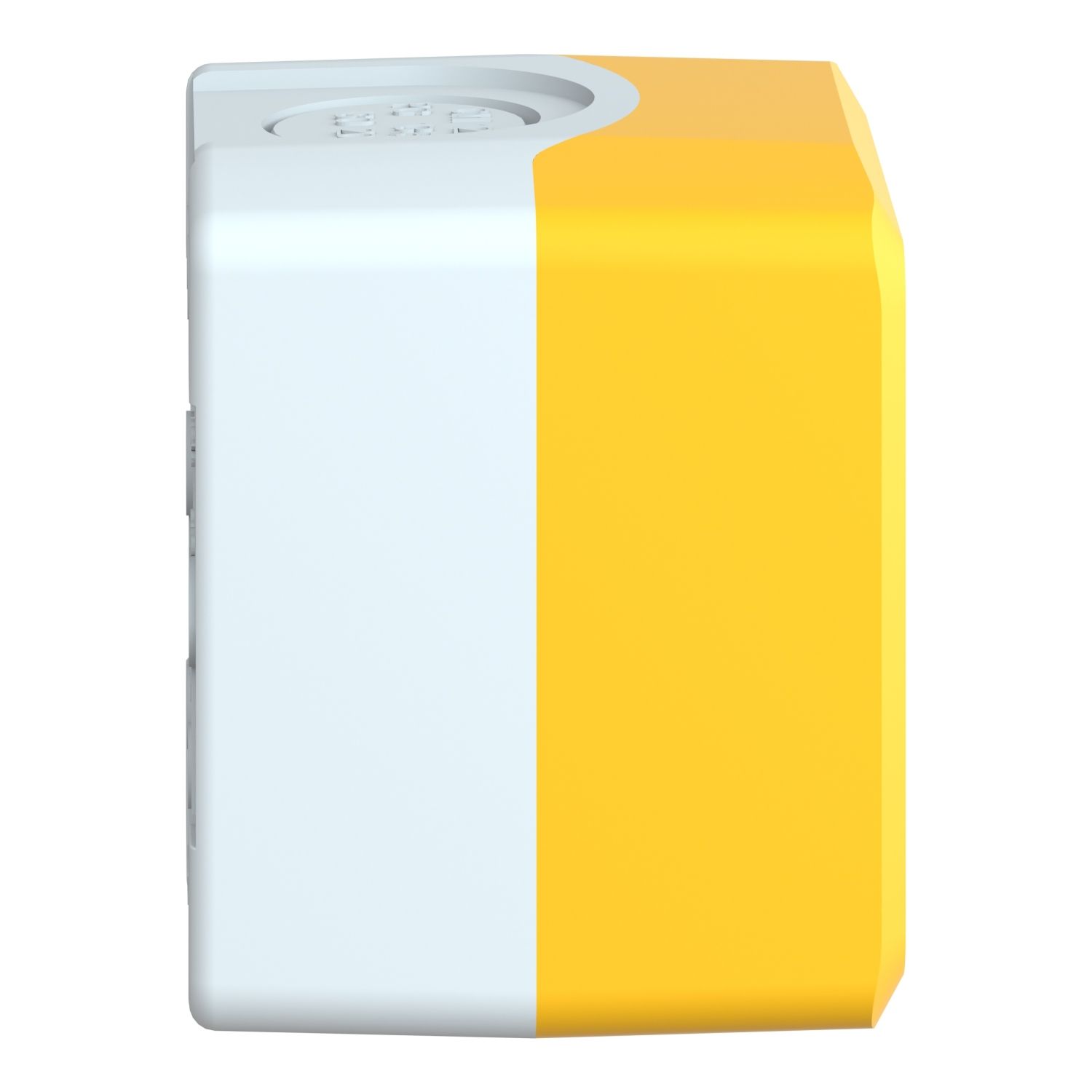 Picture of Empty enclosure, Harmony XALD XALK, plastic, yellow lid for push button 22mm, 1 cut out