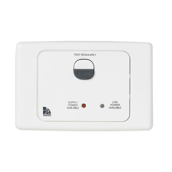 Picture of Residual Current Circuit Breaker, Medilec, 2 Pole, 20A, 10mA, Horizontal