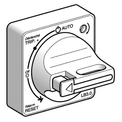 Picture of Remote rotary handle, TeSys U, IP54, red handle, with trip indication