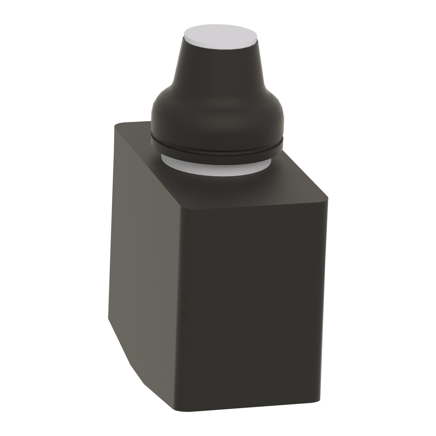 Picture of Push button for control circuit, Harmony XAC, plastic, black, booted, 0...15V DC, 1 NO + 1 NC at start of travel, 1 NO at end of travel