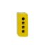 Picture of Empty control station, Harmony XALD XALK, plastic, yellow, 4 cut-outs, unmarked