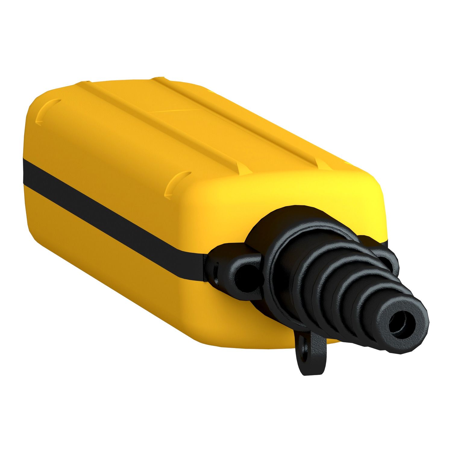 Picture of Empty pendant control station, Harmony XAC, plastic, yellow, 5 cut outs