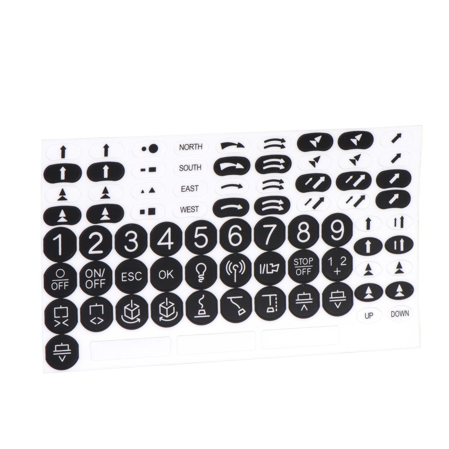 Picture of Kit of adhesive labels for remote device, Harmony eXLhoist, standard, black and white