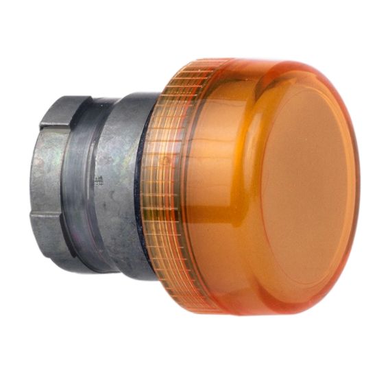 Picture of pilot light head - Ø 22 - round - yellow plain lens
