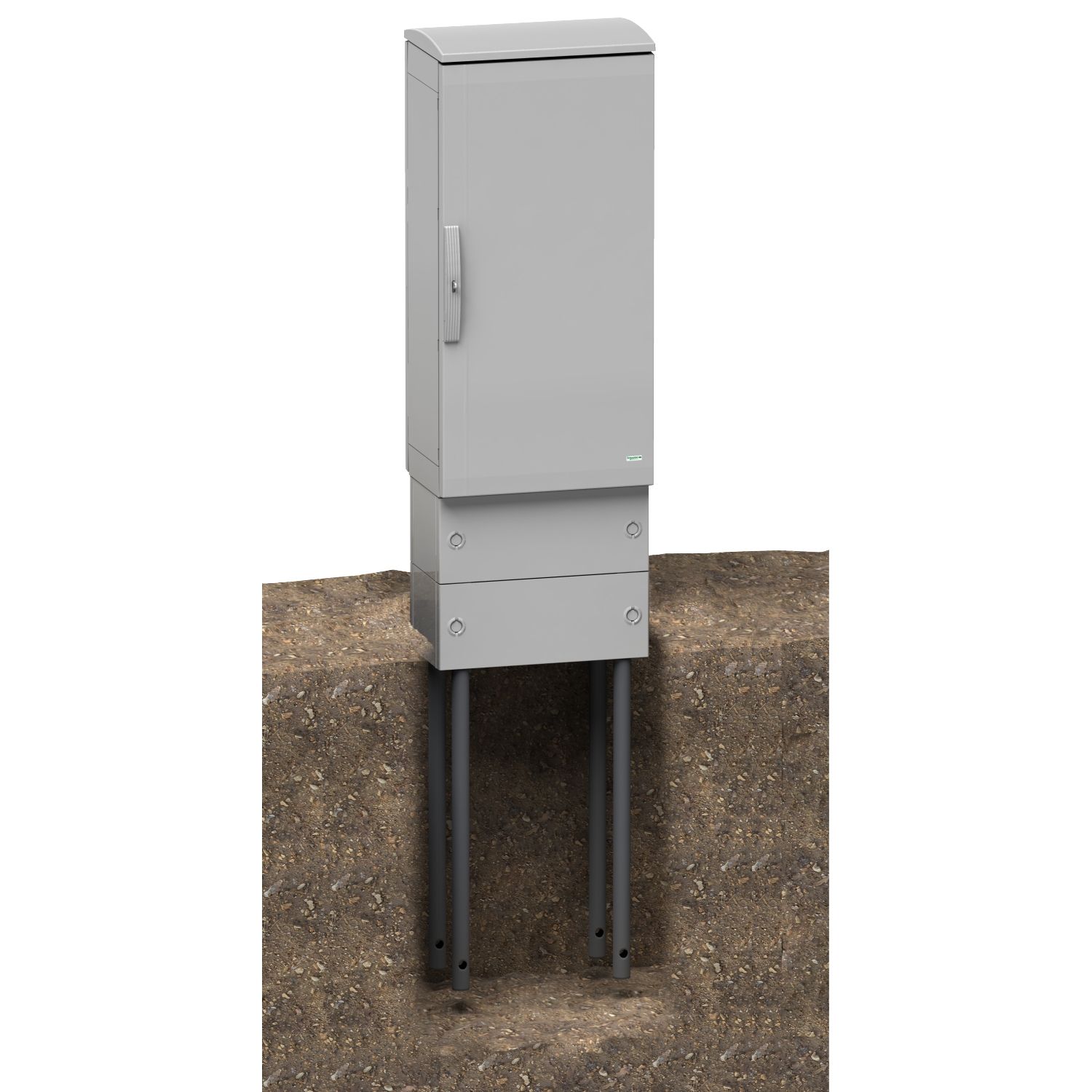 Picture of Polyester glassreinforced plinth, Thalassa, for enclosure PLA(T)74 front opening IP44-IK10 RAL7035