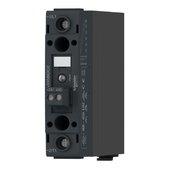 Picture of single phase panel, Harmony Solid State Relays, 20A, DIN rail mount, random switching, input 90…280V AC DC,  output 48...600V AC