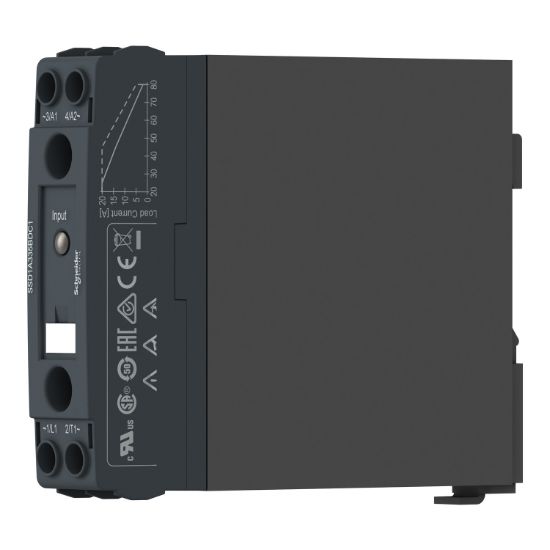 Picture of single phase panel, Harmony Solid State Relays, 35A, DIN rail mount, random switching, input 90...280 V AC DC,  output 48...600 V AC