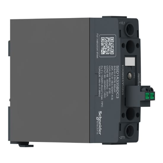 Picture of single phase panel, Harmony Solid State Relays, 35A, DIN rail mount, zero voltage switching, input 90…280 V AC DC,  output 48...600 V AC