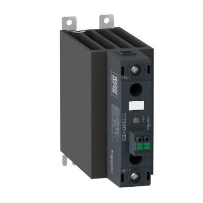 Picture of DIN rail mount, Harmony Solid State Relays, 60A, zeroVoltage switching, contactor configuration spring input, input 4 to 32V DC, output 48 to 600V AC