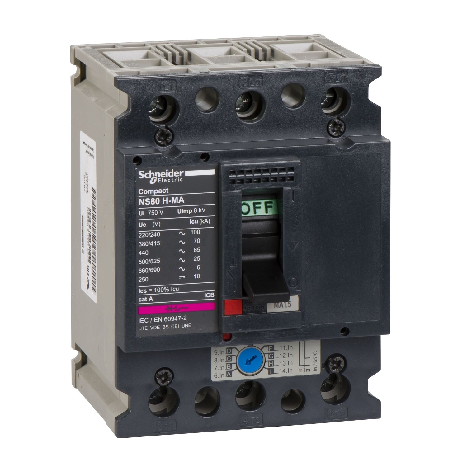 Picture of CIRCUIT BREAKER, IEC 1A NEH MAG TRIP