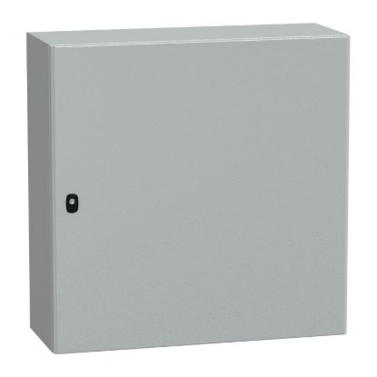 Picture of Wall mounted steel enclosure, Spacial S3D, plain door, with mounting plate, 800x800x300mm, IP66, IK10