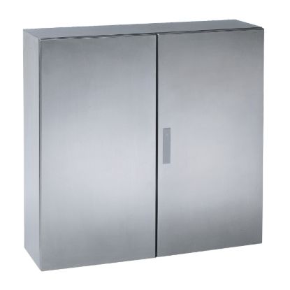 Picture of Wall mounted enclosure, Spacial S3X, stainless steel 304L,double plain door, 1000x1000x300mm, IP55