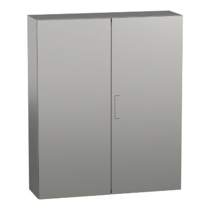 Picture of Wall mounted enclosure, Spacial S3X, stainless steel 316L,double plain door, 1200x1000x300mm, IP55