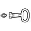Picture of Metal key for 5mm double bar insert