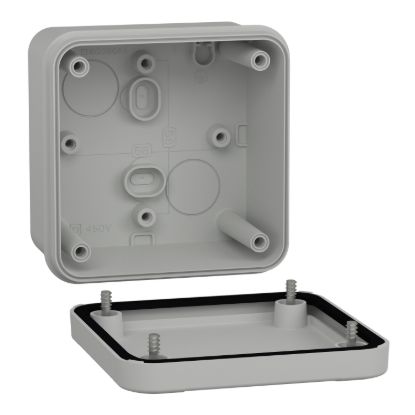 Picture of ABS box, Thalassa, IP66 IK07 RAL7035 Int.H80W80D65 Ext.H89W89D51 Opaque cover H10