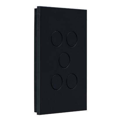 Picture of Push Button Switch, Saturn Zen, LED, 5 Gang, 250V, 16AX/20A