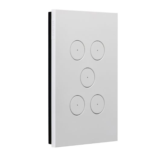 Picture of Push Button Switch, Saturn Zen, LED, 5 Gang, 250V, 16AX/20A