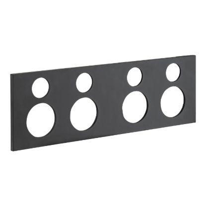 Picture of Quad Power Point Cover, Saturn Zen, Horizontal Mount, Clip-On