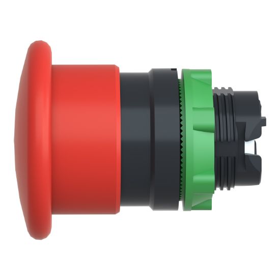 Picture of Head for non illuminated pushbutton, Harmony XB5, plastic, red, mushroom 40mm, 22mm, spring return