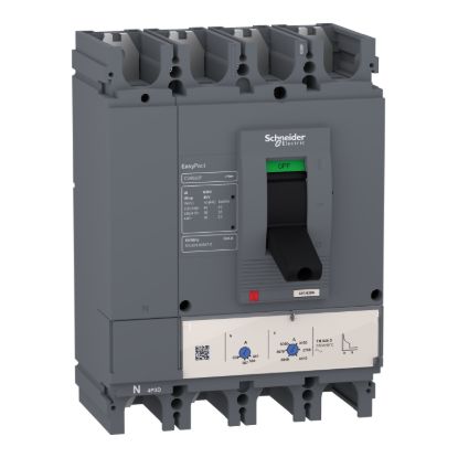 Picture of circuit breaker, EasyPact CVS400F, 36kA at 415VAC, 320A, TM-D trip unit, 4P3d