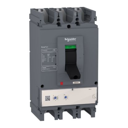 Picture of circuit breaker, EasyPact CVS630N, 50kA at 415VAC, 630A, ETS 2.3 electronic trip unit, 3P3d