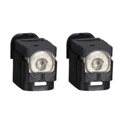 Picture of Aluminium bare cable connectors, ComPacT NSX, for 1 cable 120mm² to 185mm², 250A, set of 2 parts