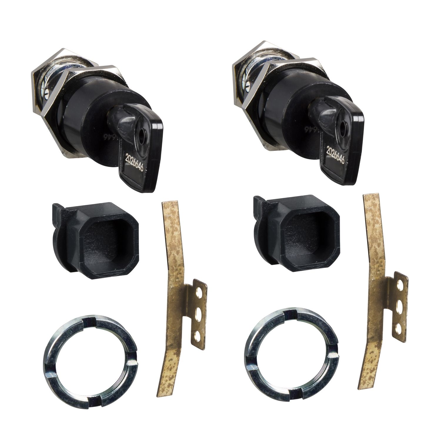 Picture of Chassis locking, MasterPact MTZ1 drawout, disconnected position locking, Profalux keylock, 2 locks, 1 key, spare part