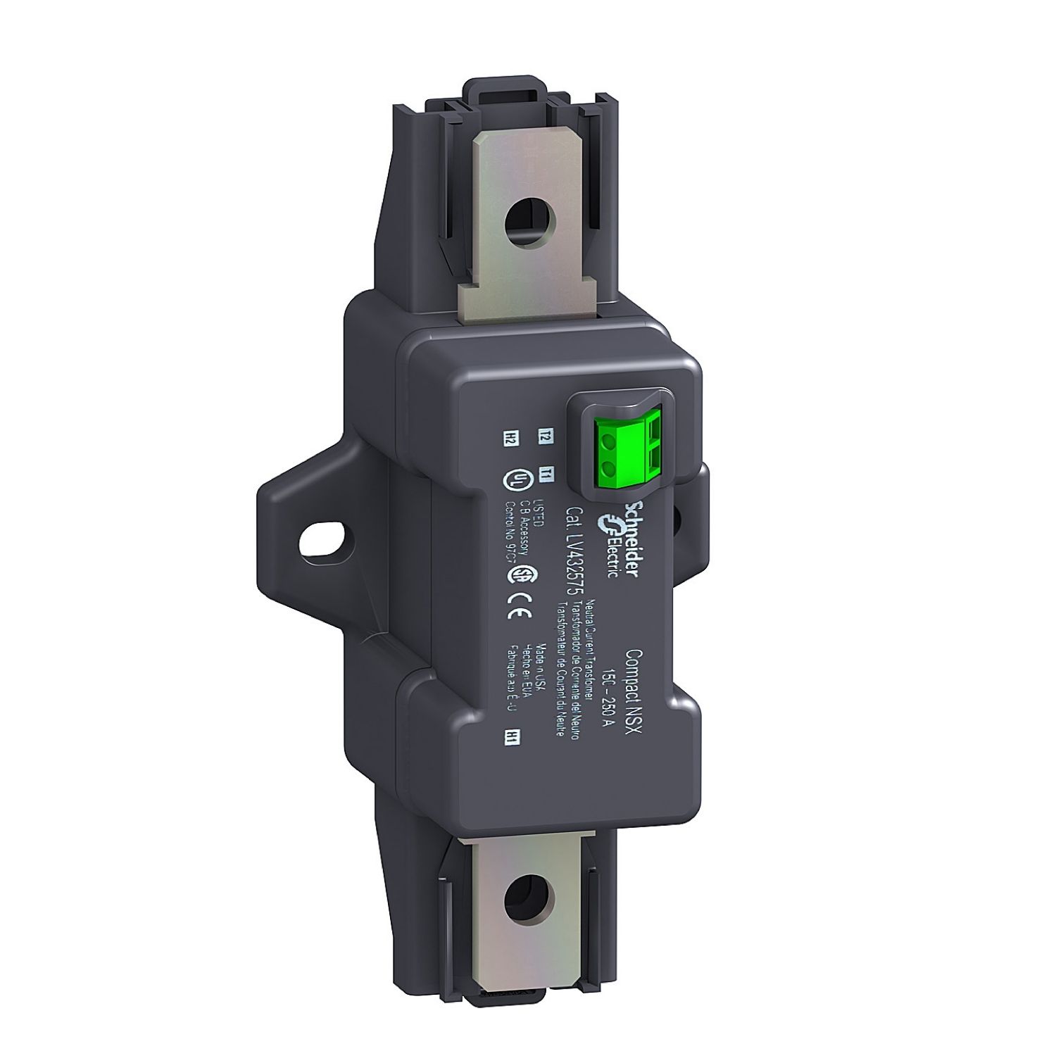 Picture of external neutral current transformer, ComPact NSX100, 25A to 100A, 3P breakers with Micrologic 5/6 trip unit