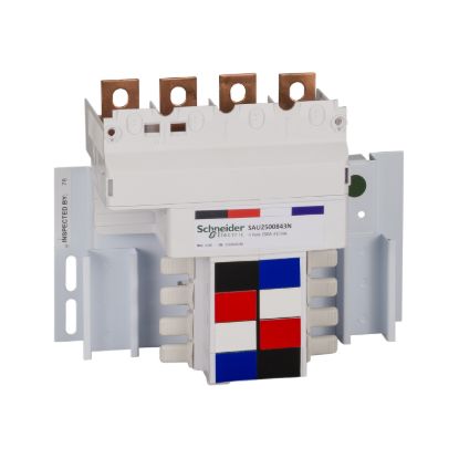 Picture of SAU Chassis, Acti9, 250A, 3Ph+N, 8 poles, 18mm for iC60 MCB and RCBO, top feed