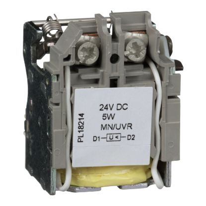 Picture of Circuit breaker accessory, PowerPacT, undervoltage trip, 24VDC
