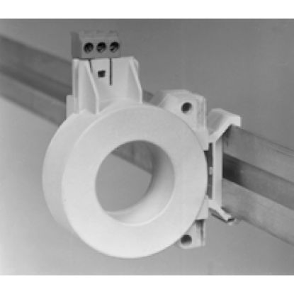 Picture of interposing ring CSH30 -Sepam series 20,60,40,80 - fixed on symmetrical DIN rail