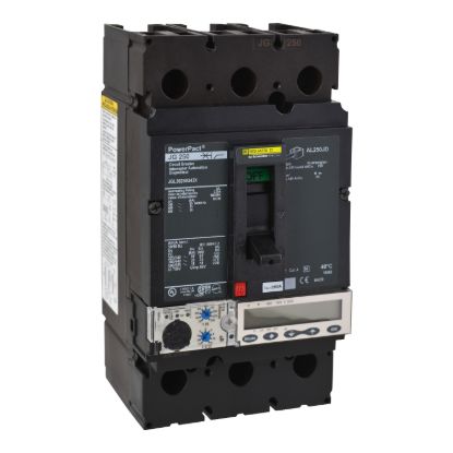 Picture of Circuit breaker, PowerPacT J, 250A, 3 pole, 600VAC, 18kA, lugs, Micrologic 5.2A, 80%