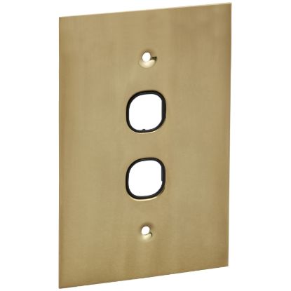 Picture of Switch Grid Plate and Cover, Metal Plate Series, 2 Gang, BBSL Style, Less Mechanism, Over Size
