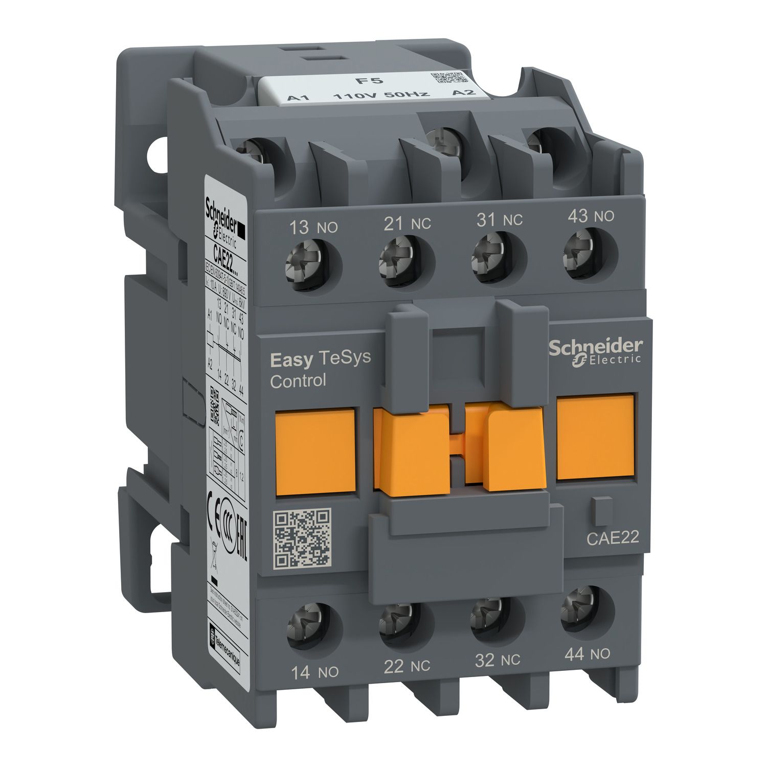 Picture of Control relay,Easy TeSys Control,CAE,2NO+2NC,<=690V,110V AC 50Hz coil