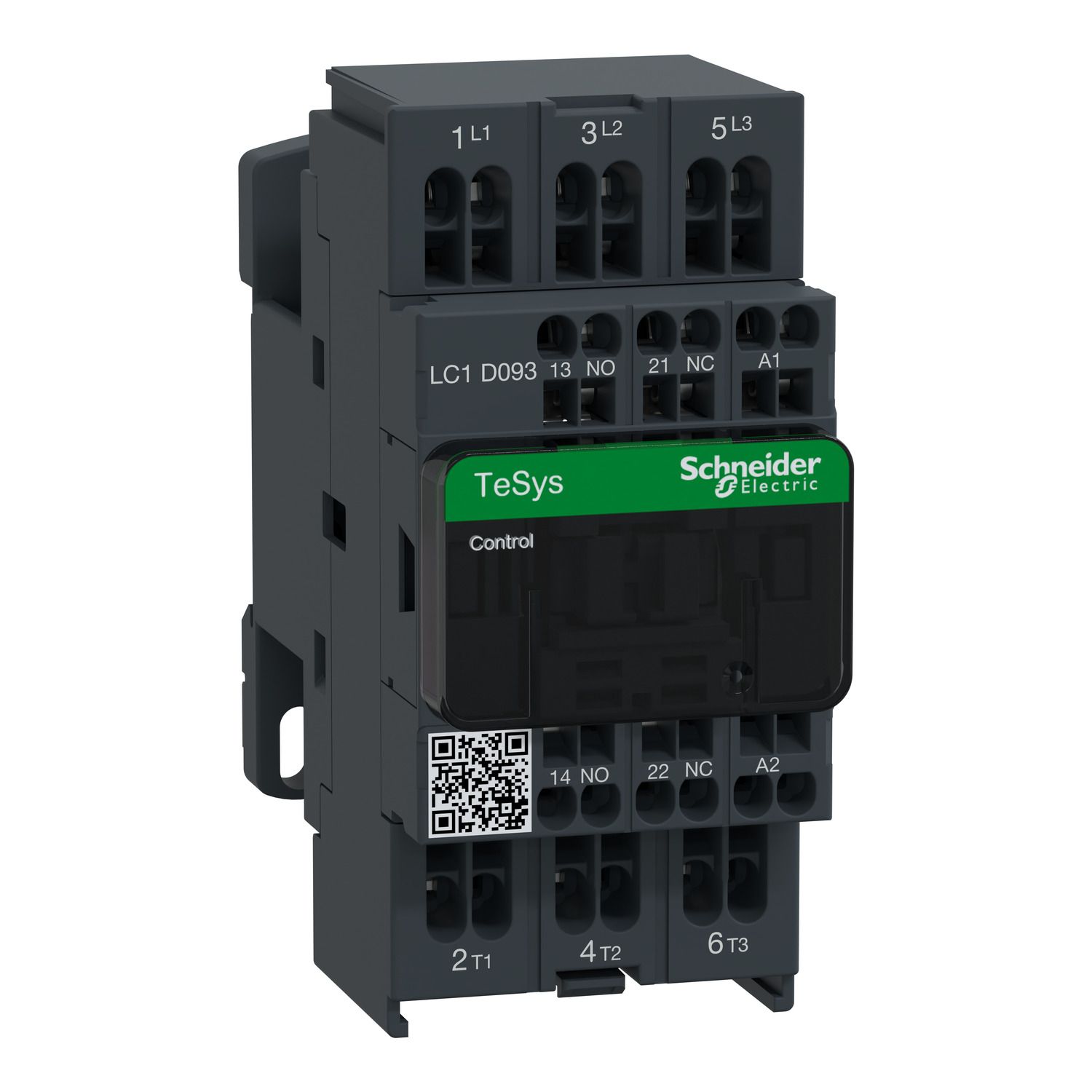 Picture of Contactor, TeSys Deca, 3P(3NO), AC-3/AC-3e, <=440V, 9A, 115V AC 50/60Hz coil, spring terminals