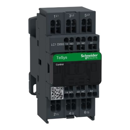 Picture of Contactor, TeSys Deca, 3P(3NO), AC-3/AC-3e, <=440V, 9A, 240V AC 50/60Hz coil, spring terminals