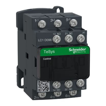 Picture of Contactor, TeSys Deca, 3P(3NO), AC-3/AC-3e, <=440V, 9A, 220V AC 50/60Hz coil, lugs-ring terminals
