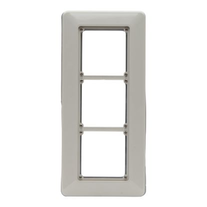 Picture of Flush Surround 3-Gang, 1 x 3 Configuration, Grey