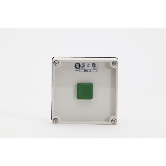 Picture of Push Button Switch, 1-Gang 16A, 250V, Green Button, Grey