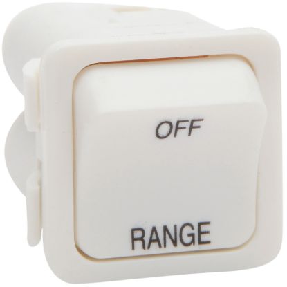 Picture of Switch 600 Series Mechanism - Single-pole - 1-gang - Marked RANGE-OFF - 250 V - 32 A / 20 AX - White