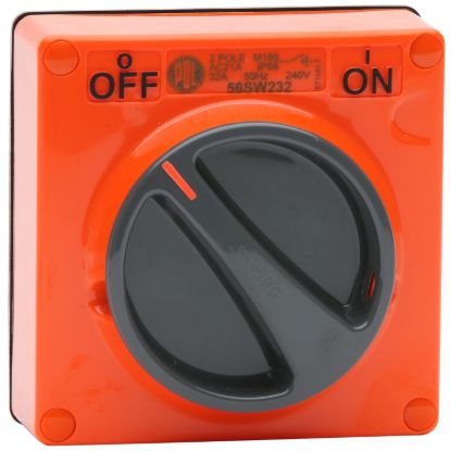 Picture of Switch, 32A, 500V, 2-Pole, Resistant Orange