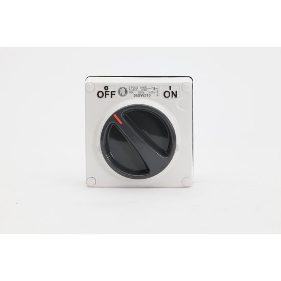 Picture of Switch, 10A, 415V, 3-Pole, Resistant White