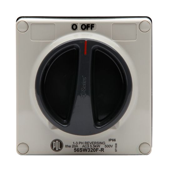 Picture of Switch - Forward/Reverse, 20A, 500V, 3-Pole, Grey